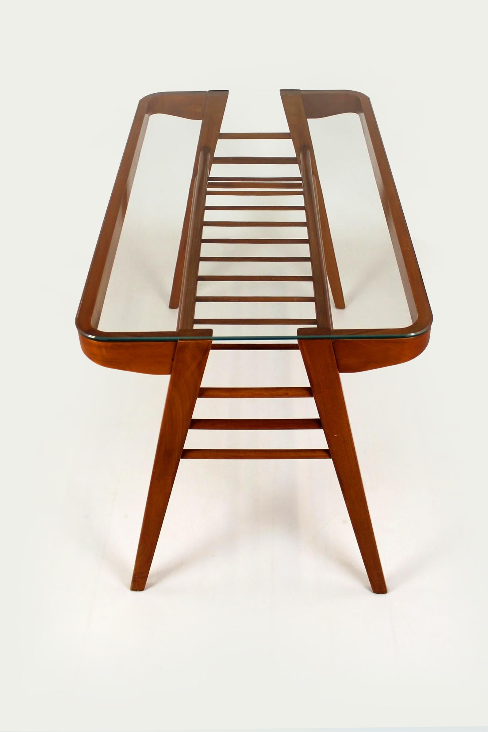 Mid-Century Modern Wooden Coffee Table by František Jirák, 1960s For Sale