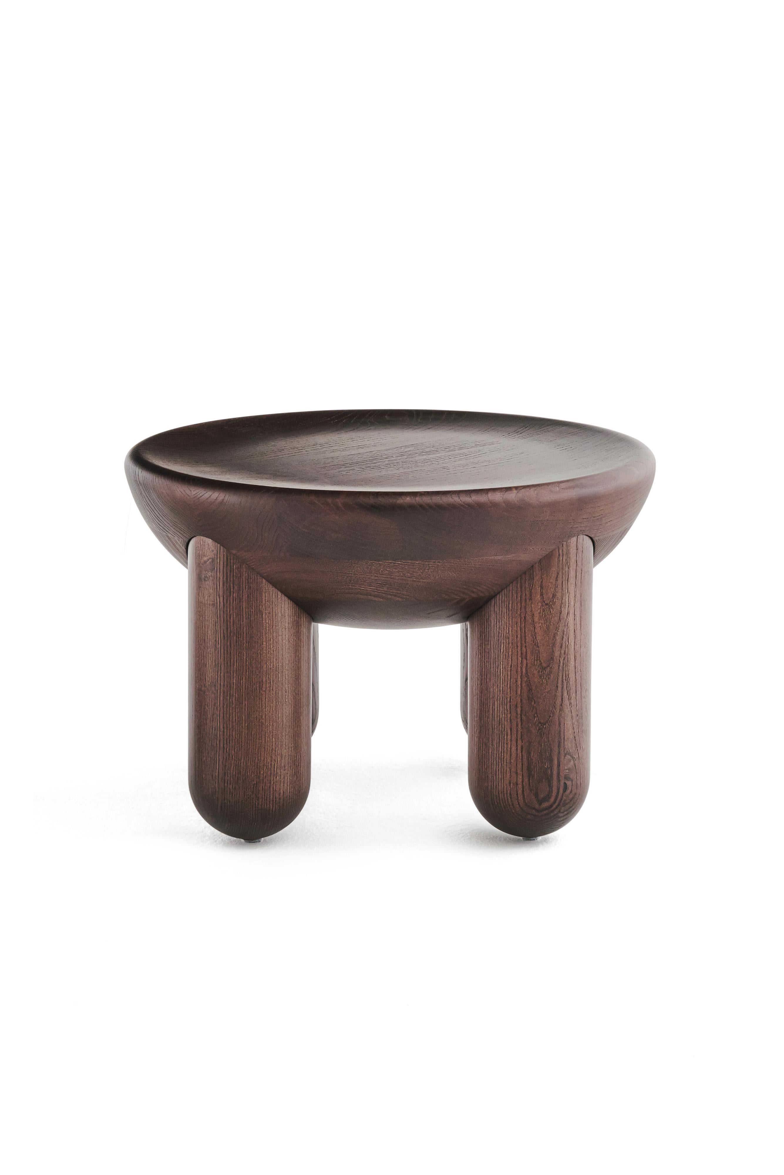 Wooden Coffee Table Freyja 1 in Brown Stained Ash finish by Noom 5