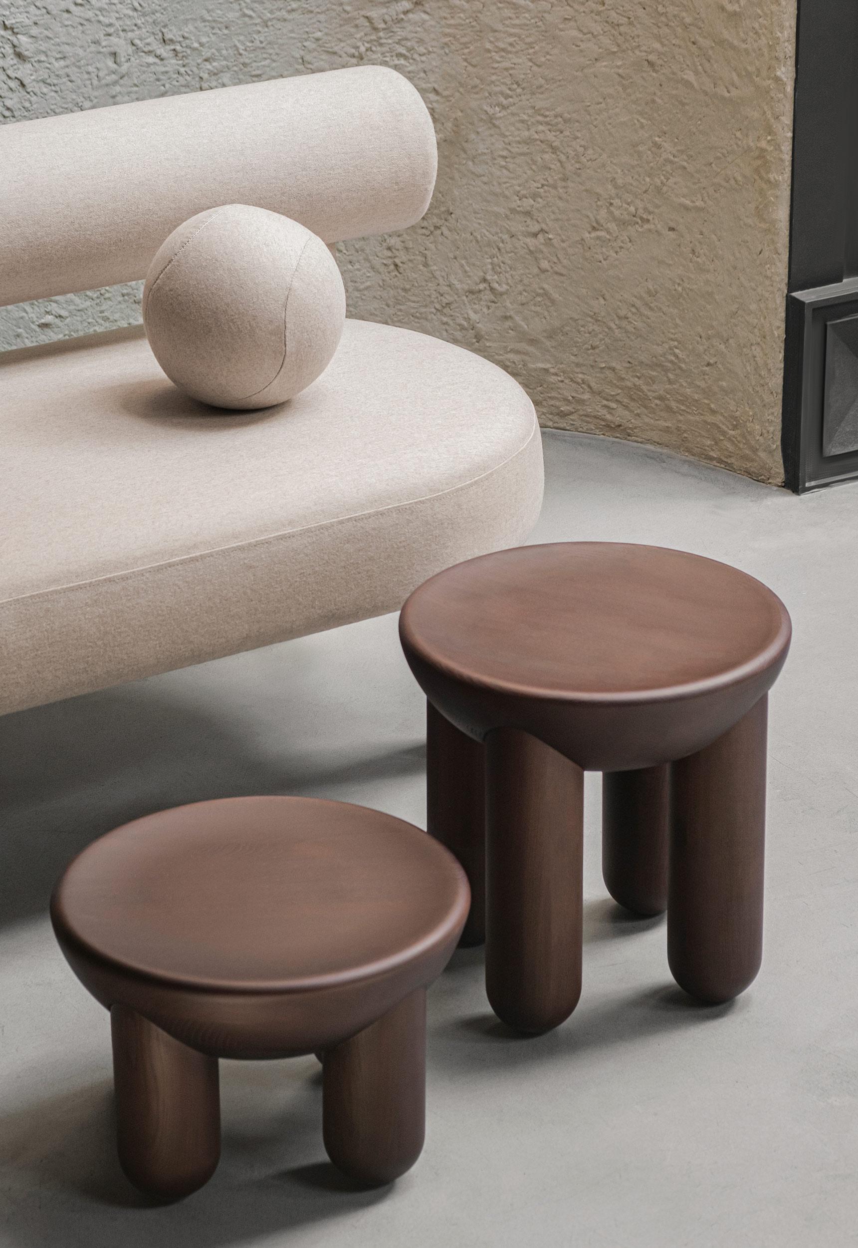 Table basse en bois Freyja 1 en frêne teinté noir par NOOM en vente 2