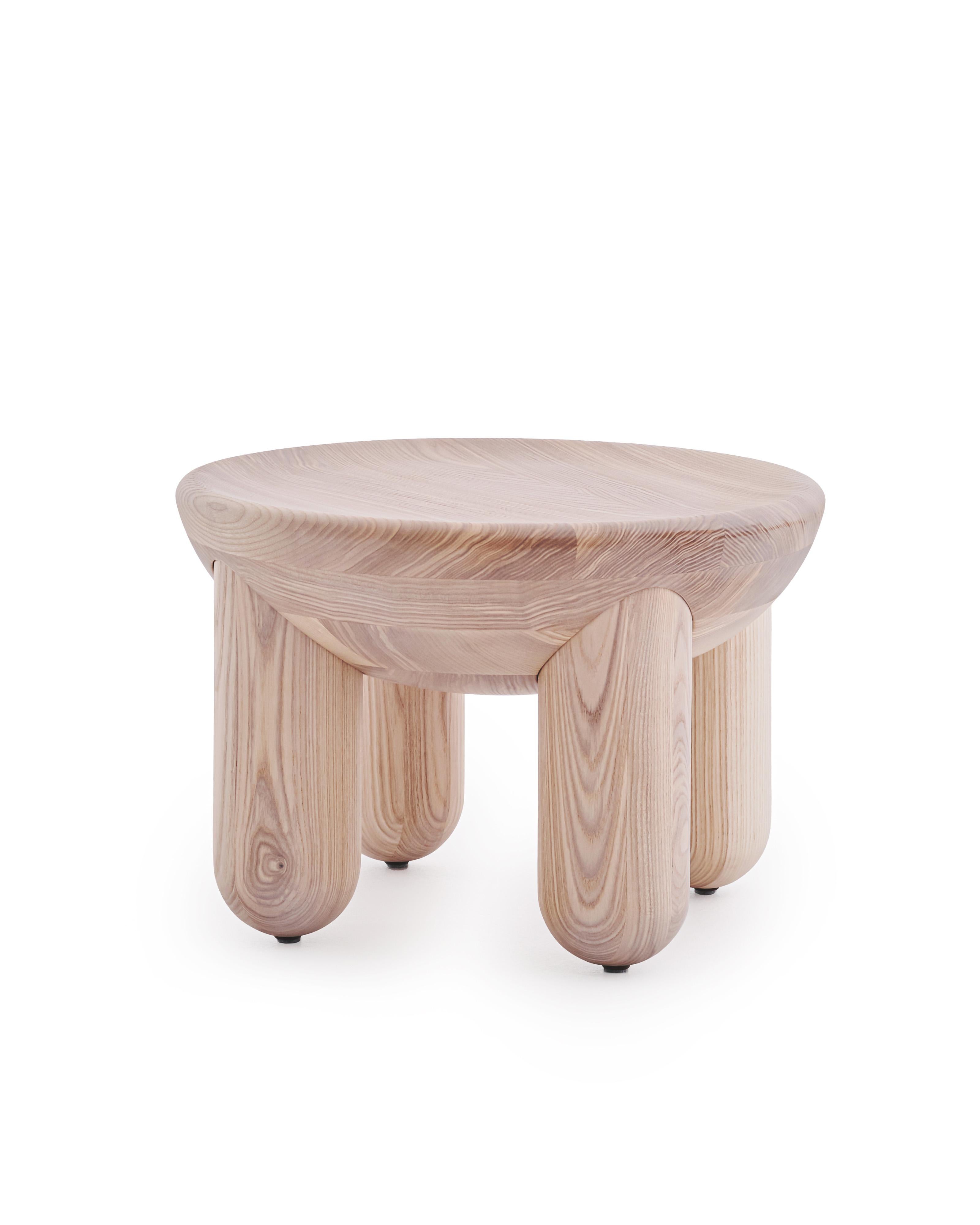 Ukrainian Wooden Coffee Table Freyja 1 in Natural Ash Finish by Noom