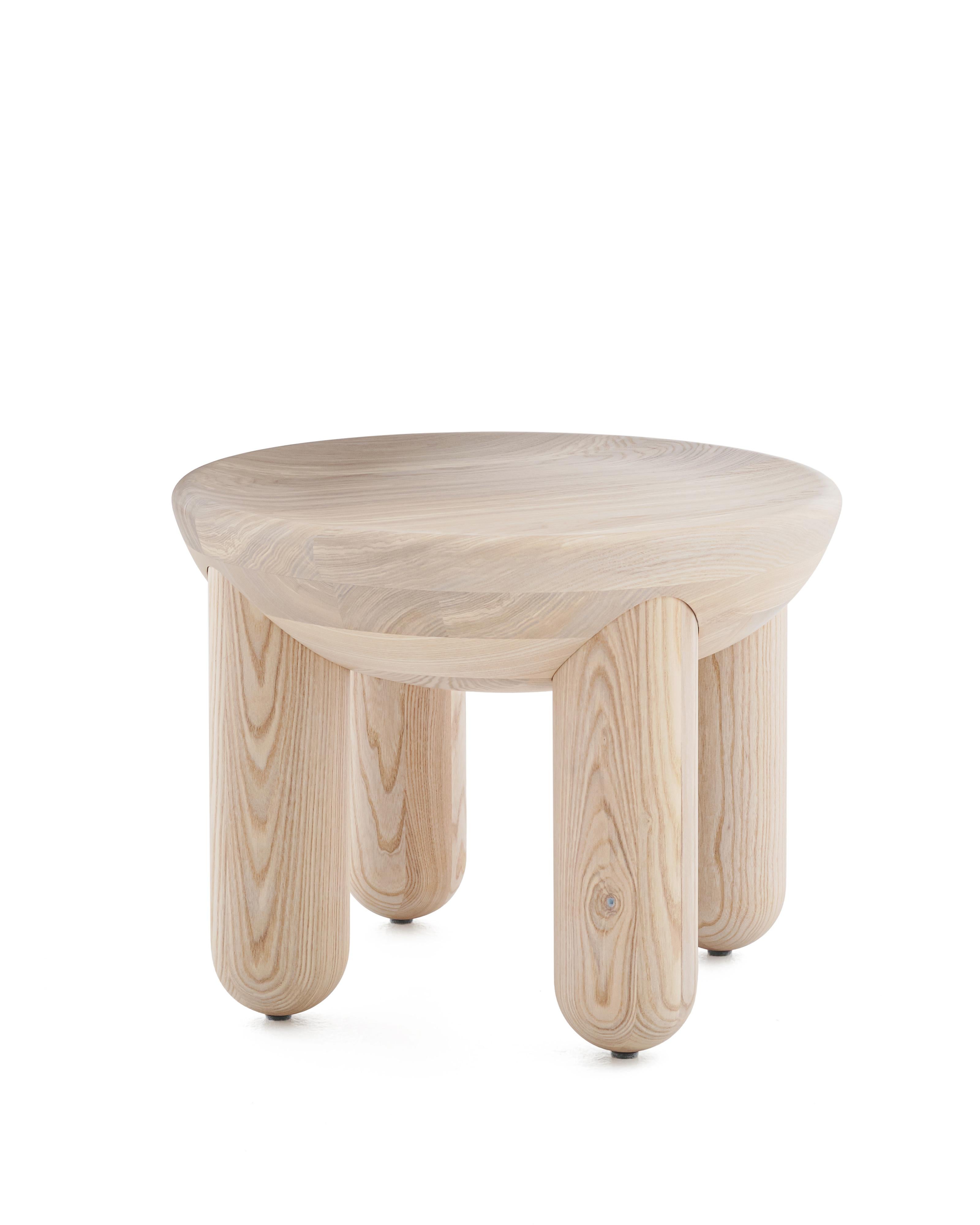 Modern Wooden Coffee Table Freyja 2 in Natural Ash finish by Noom