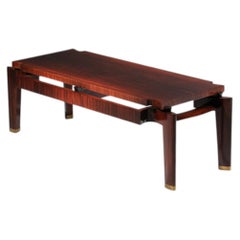 Table basse en bois des années 1940 dans le style de la Maison Dominique