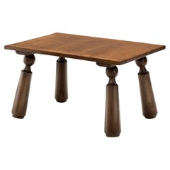 Wooden Coffee Table in the manner of Charles Dudouyt, France Early 20th Century