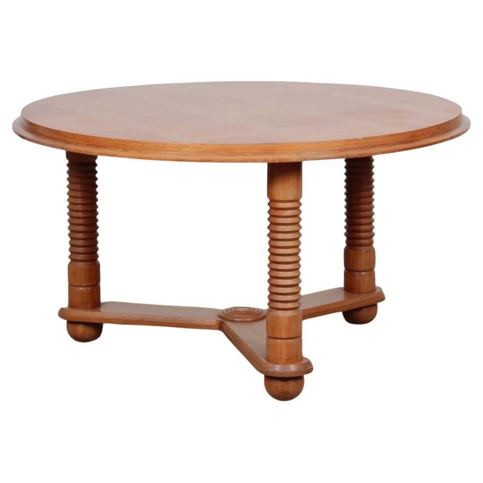 Wooden coffee table in the style of Charles Dudouyt, 1940 For Sale