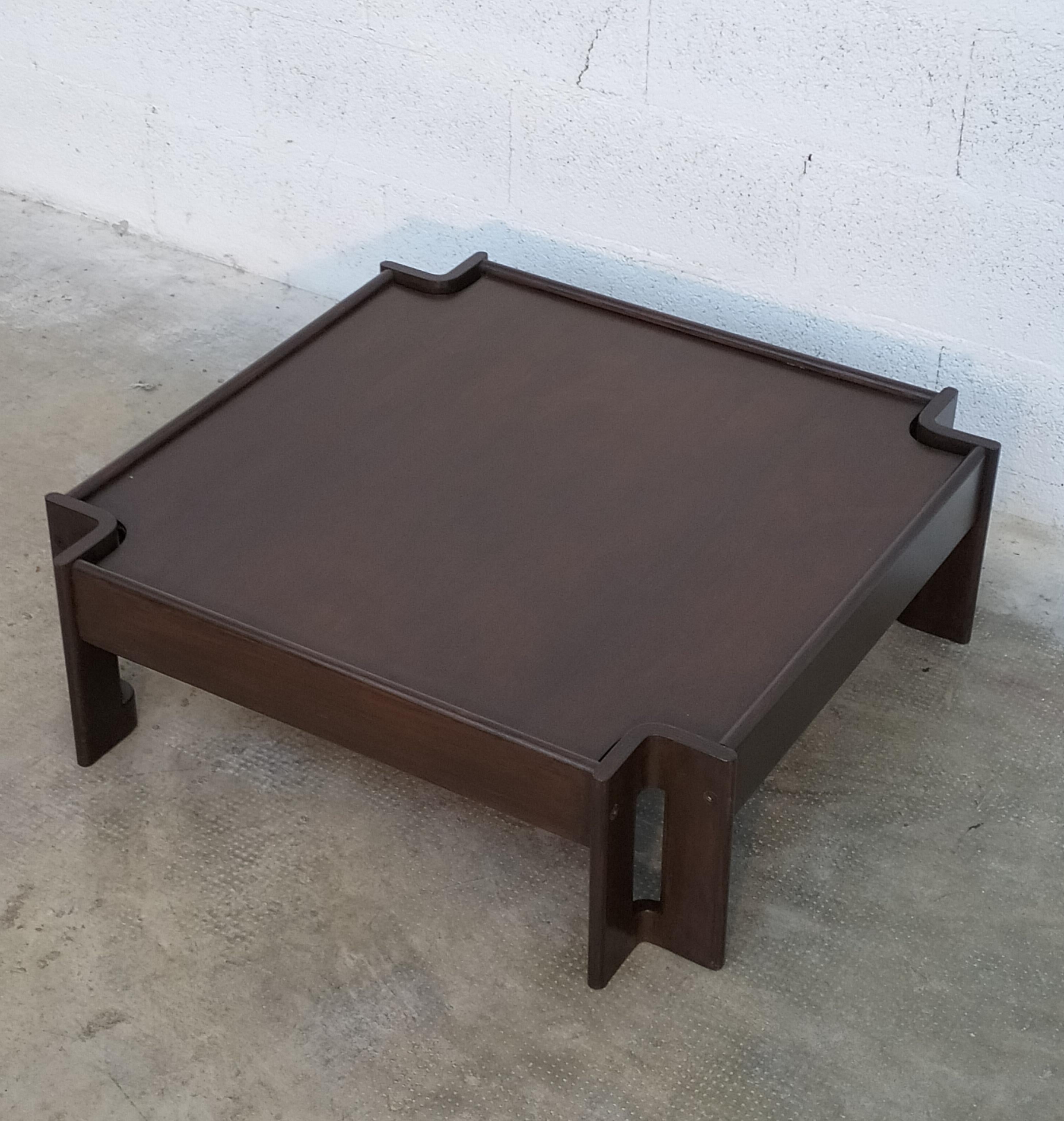 Mid-Century Modern Wooden Coffee Table Zelda by Sergio Asti for Poltronova, 1960s  For Sale