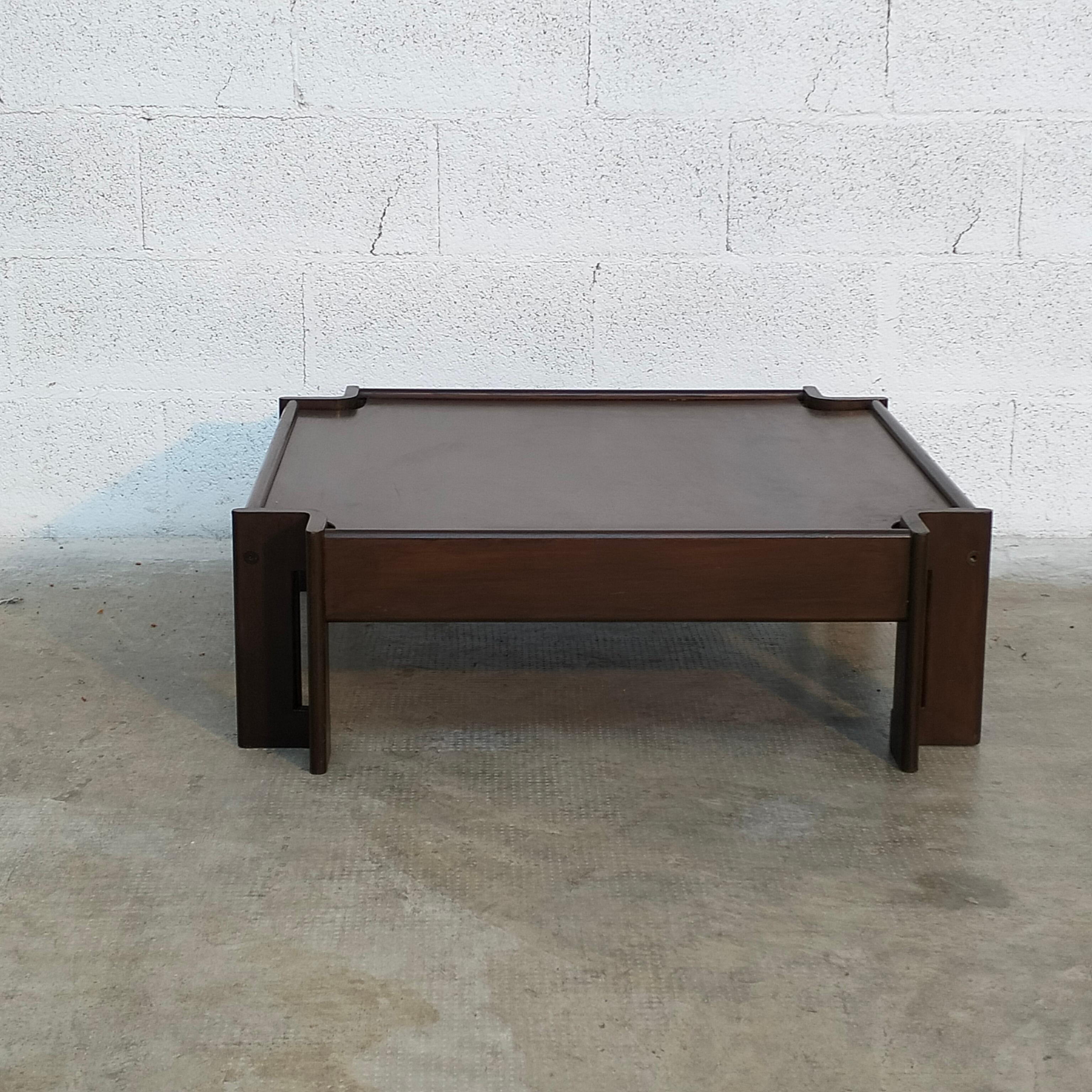 Wooden Coffee Table Zelda by Sergio Asti for Poltronova, 1960s  In Good Condition For Sale In Padova, IT