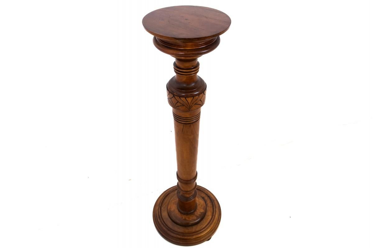 Wooden column, early 20th century. In Good Condition For Sale In Chorzów, PL