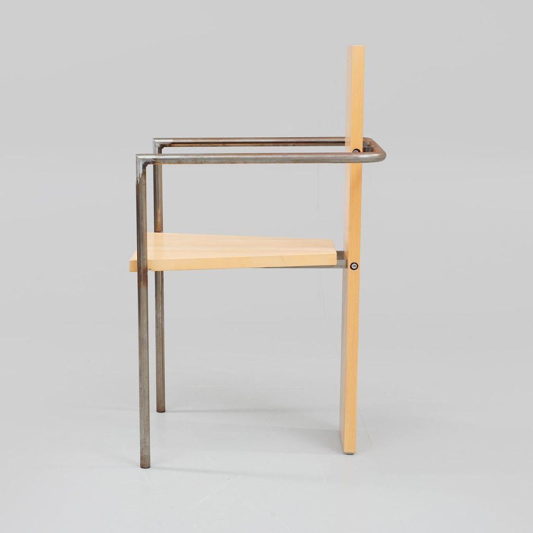 Swedish Wooden Concrete Chair by Jonas Bohlin, Sweden, 1981 For Sale