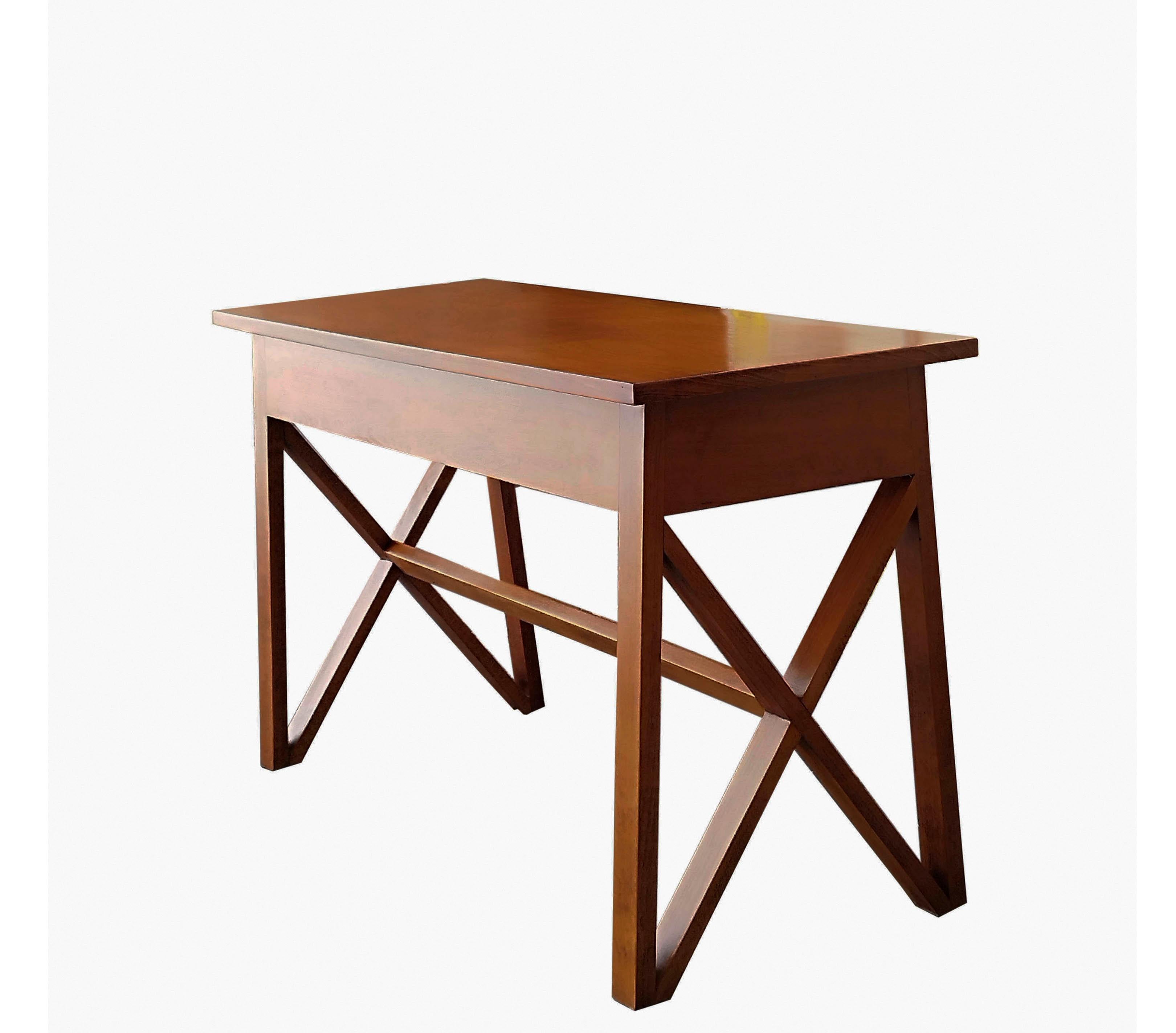 Wooden Console Table with Lifting Top, Italy 1960s In Good Condition For Sale In Naples, IT