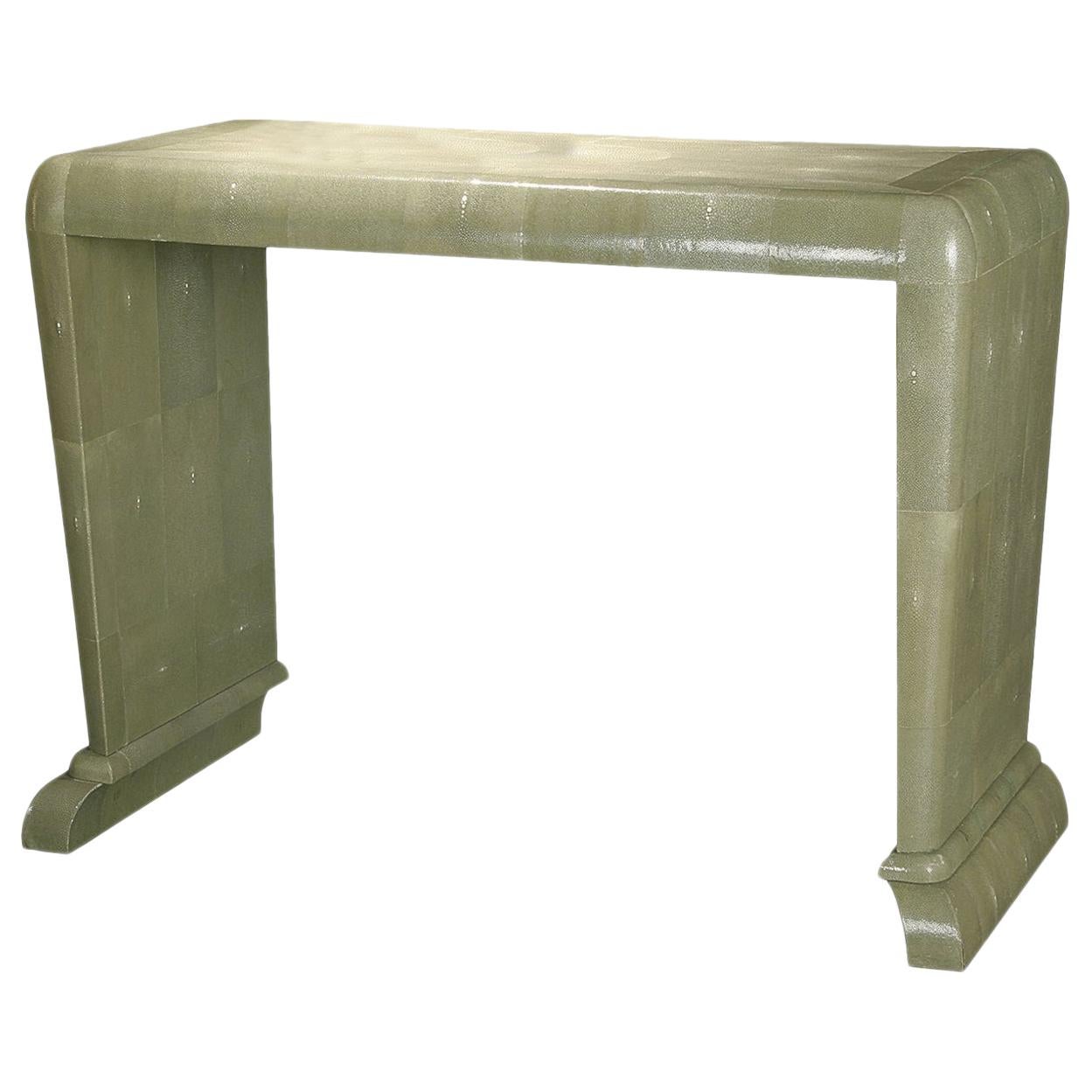 Wooden Console with Shagreen