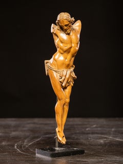 Wooden Corpus Christi with honey-brown patina, Flanders, mid-18th C