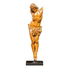 Wooden Corpus Christi with honey-brown patina, Flanders, mid-18th C