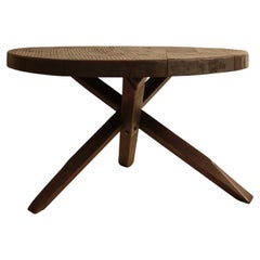 Wooden cricular table - 1950s