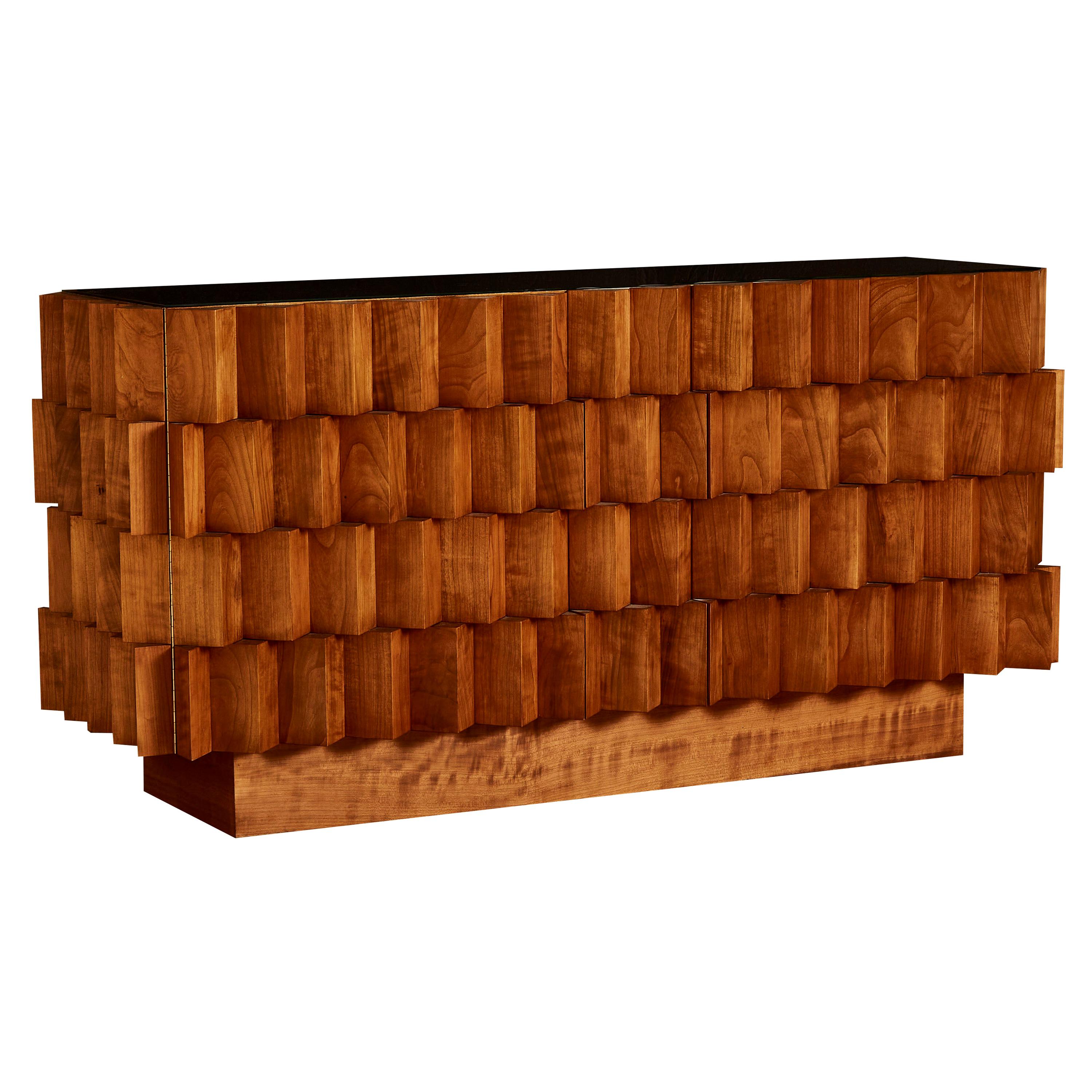 Wooden "Cubic" Sideboard, by Studio Glustin