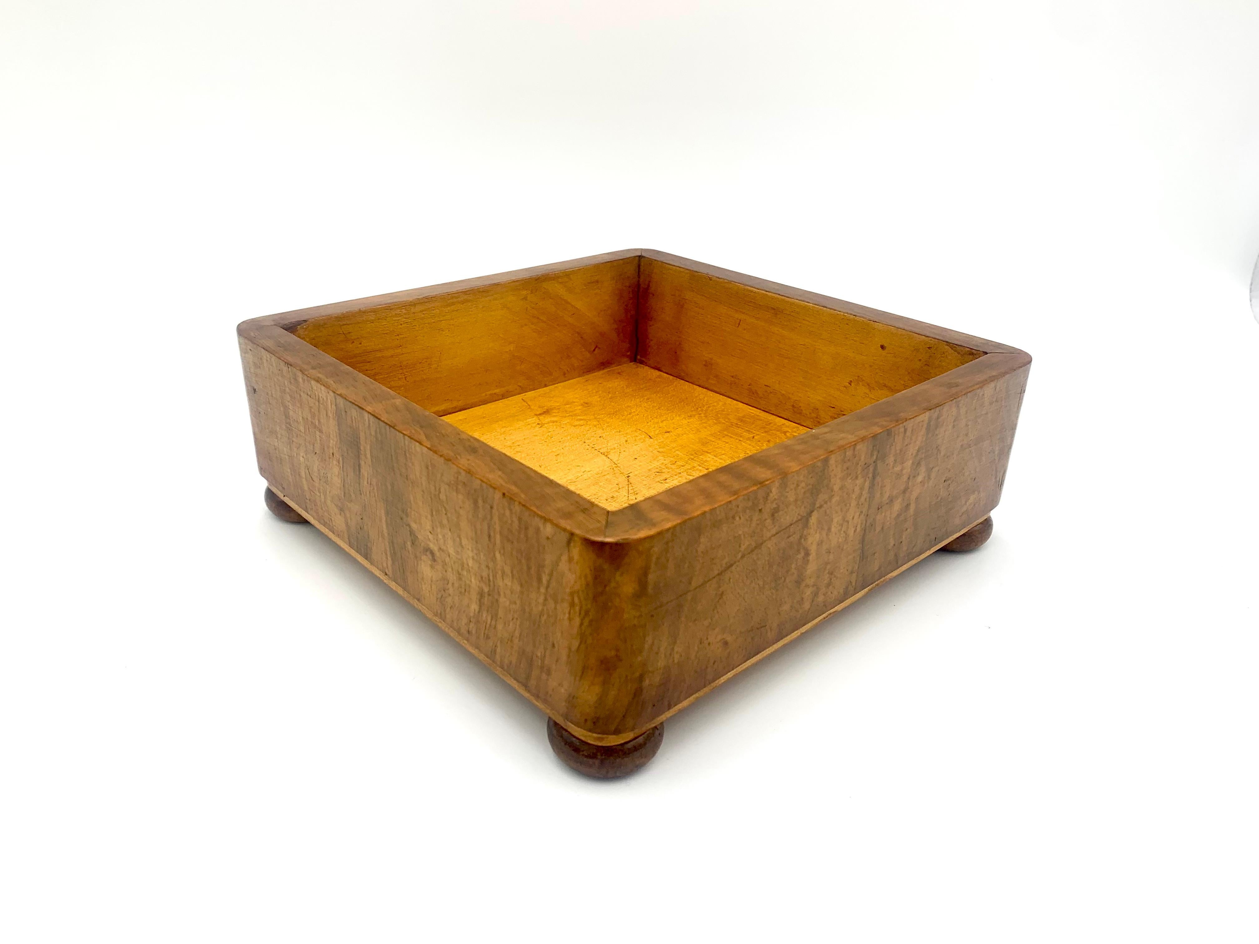 Mid-20th Century Wooden Decorative Box with Marquetry, 1930s