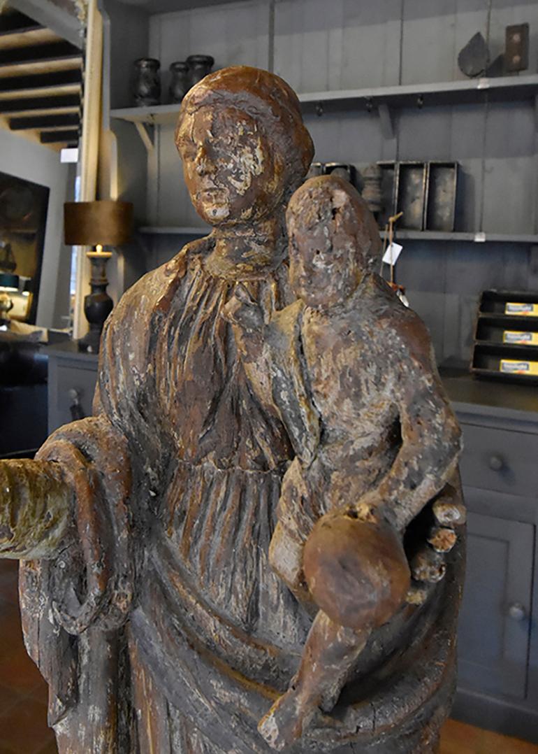 Wooden Decorative Statue, 20th Century In Good Condition In Udenhout, NL