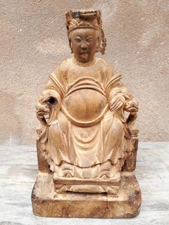 Wooden Deity Statue, China Ming Period