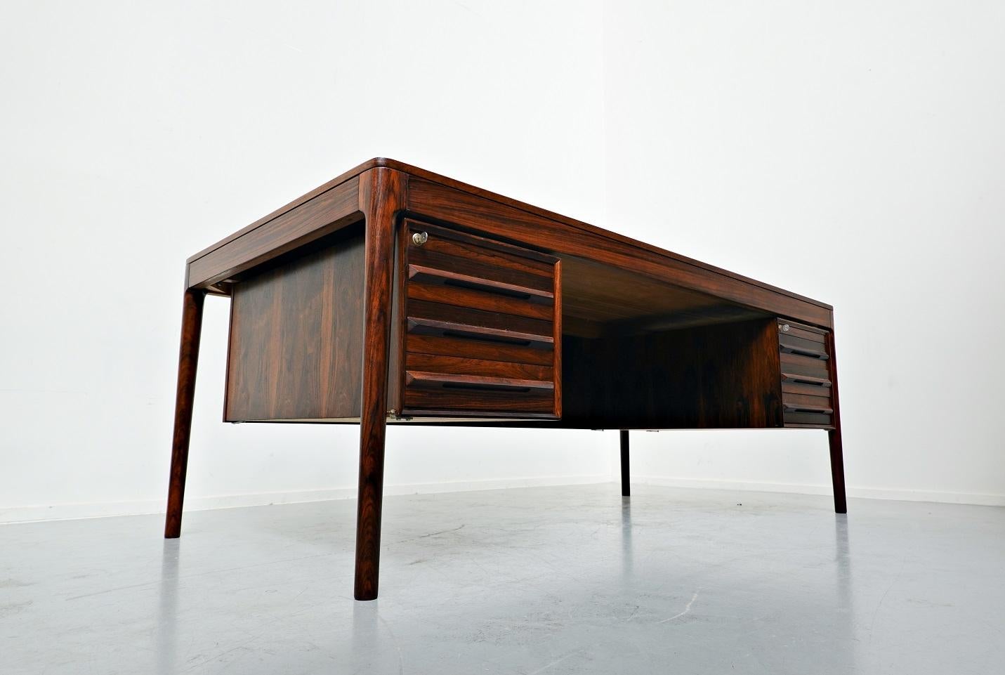 Belgian Mid-Century Modern Wooden Desk, 1960s