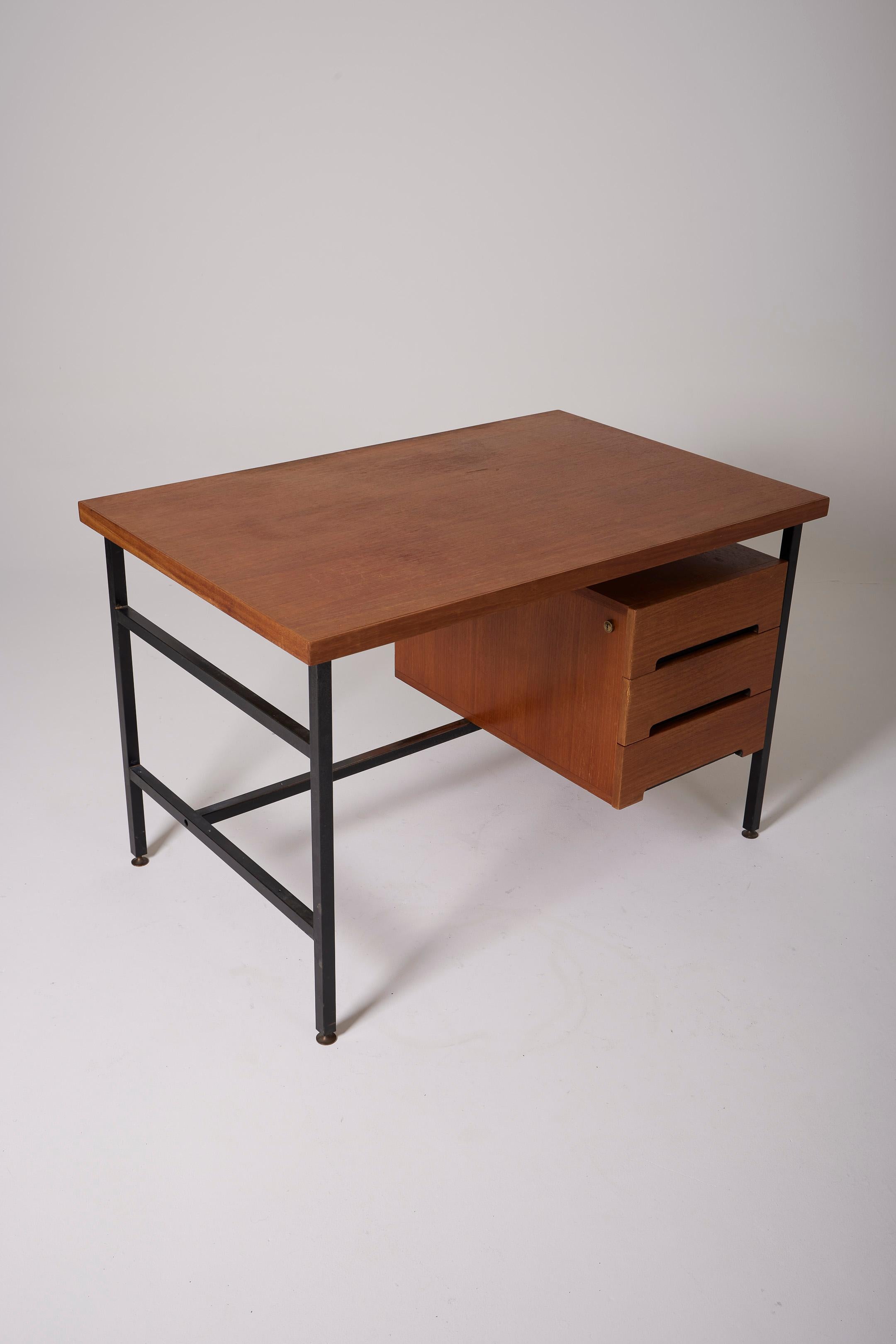 Wooden desk by Pierre Guariche 10