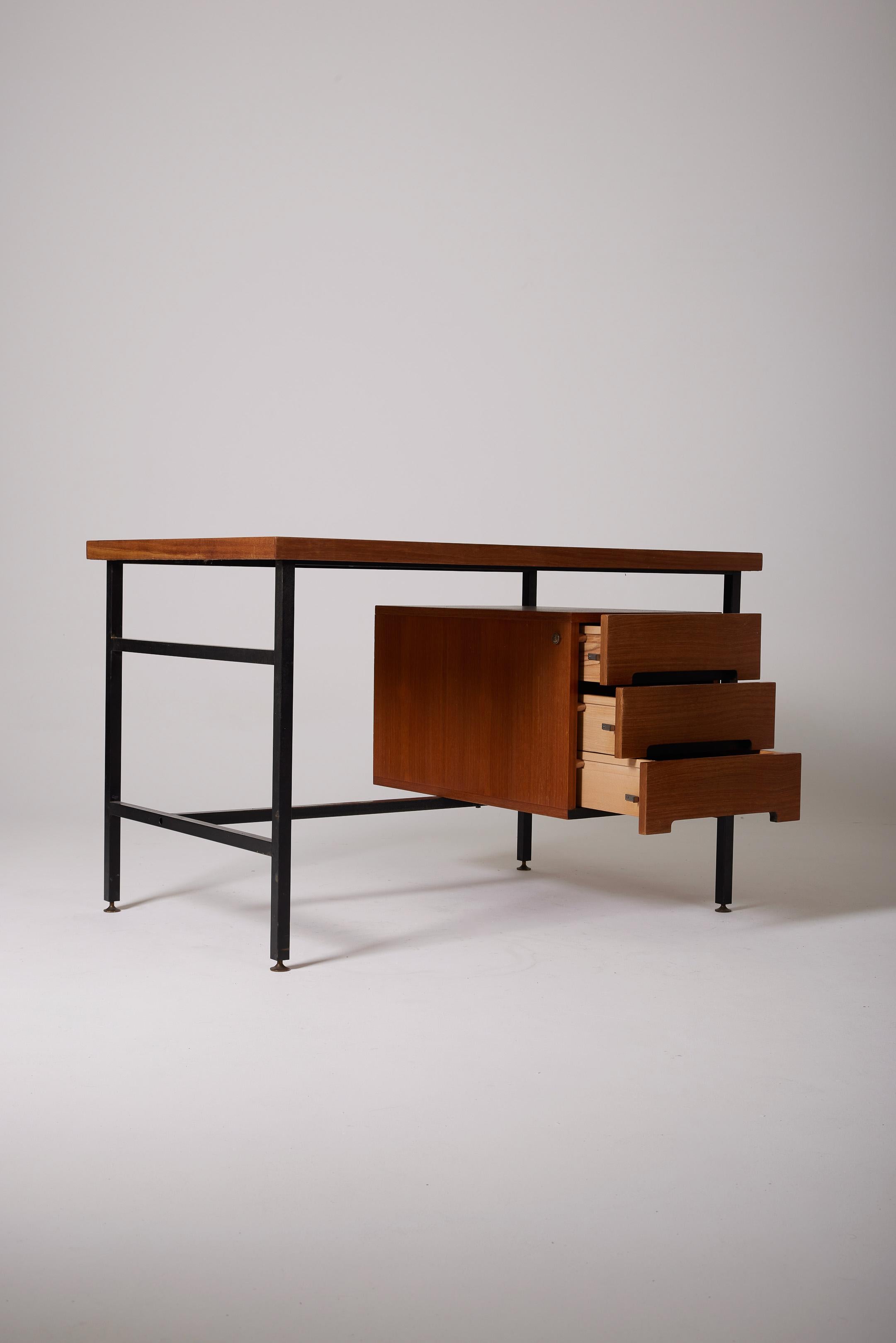 Wooden desk by Pierre Guariche 4