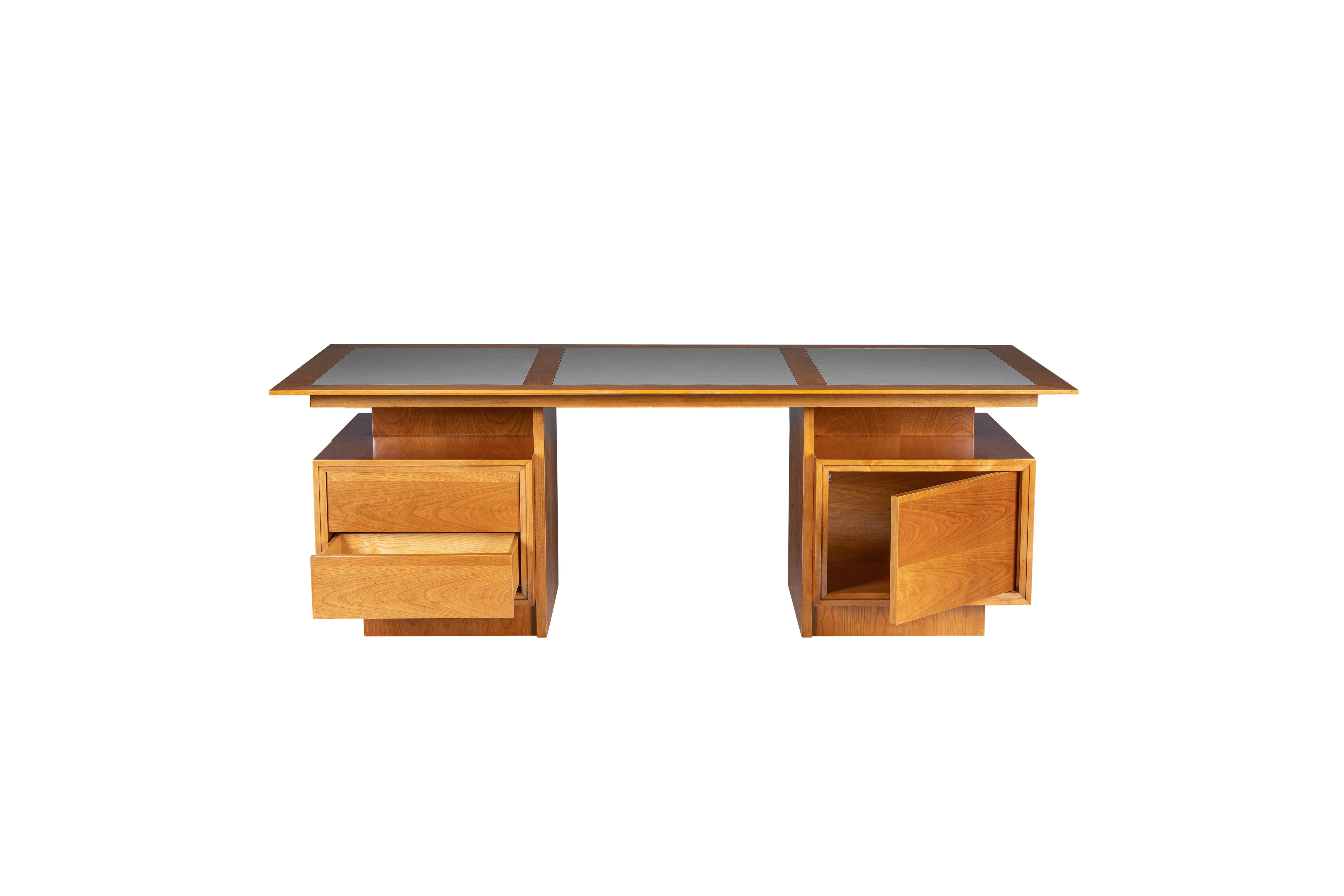 modern cherry wood desk