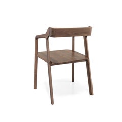 Esszimmerstuhl aus Holz mit moderner Drehung