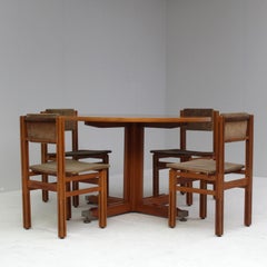 Wooden dining set by Gianni Davano (1950)