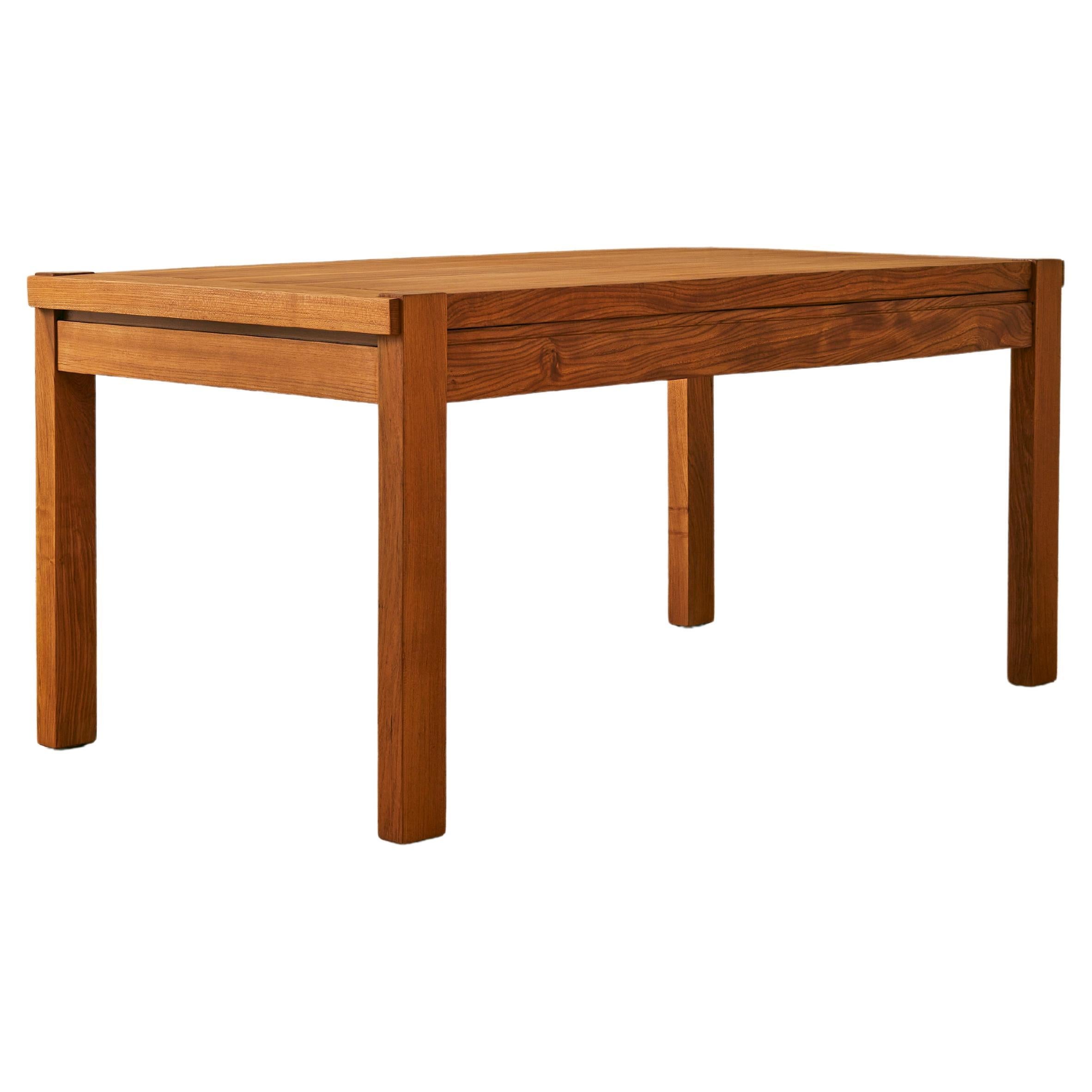 Wooden Dining Table by Maison Regain For Sale