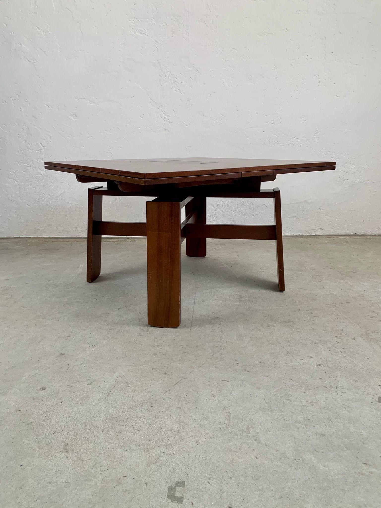wooden dining table by Silvio Coppola for Bernini, Italy, 1964 For Sale 6