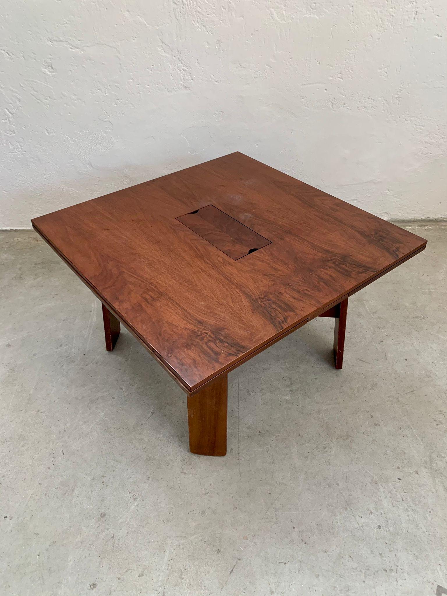 wooden dining table by Silvio Coppola for Bernini, Italy, 1964 For Sale 7