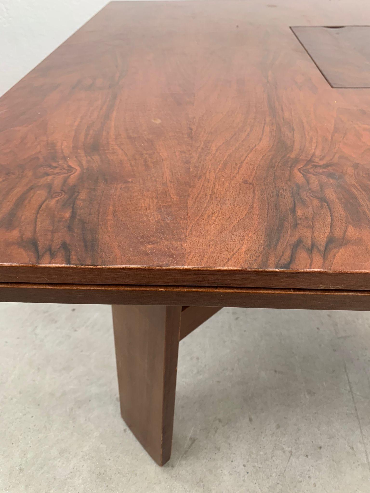 Mid-20th Century wooden dining table by Silvio Coppola for Bernini, Italy, 1964 For Sale