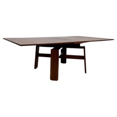 Vintage wooden dining table by Silvio Coppola for Bernini, Italy, 1964