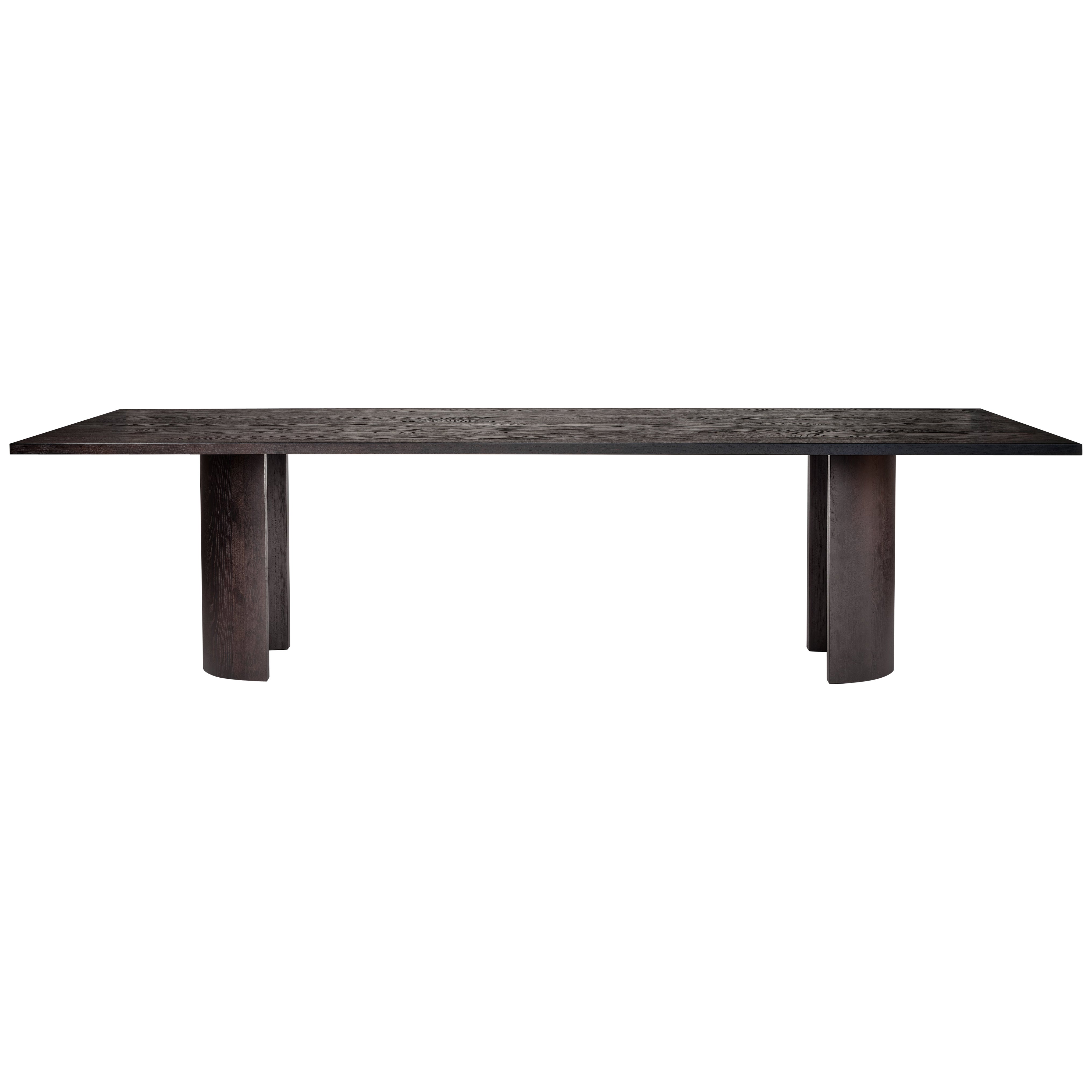 Wooden Dining Table - Solid Oak - Handcrafted - Aperta by Mokko For Sale