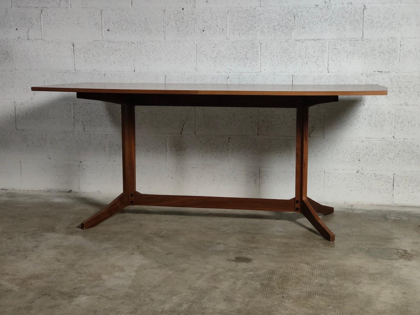 Mid-Century Modern Wooden Dining Table TL22 Model by Franco Albini for Poggi 60s For Sale