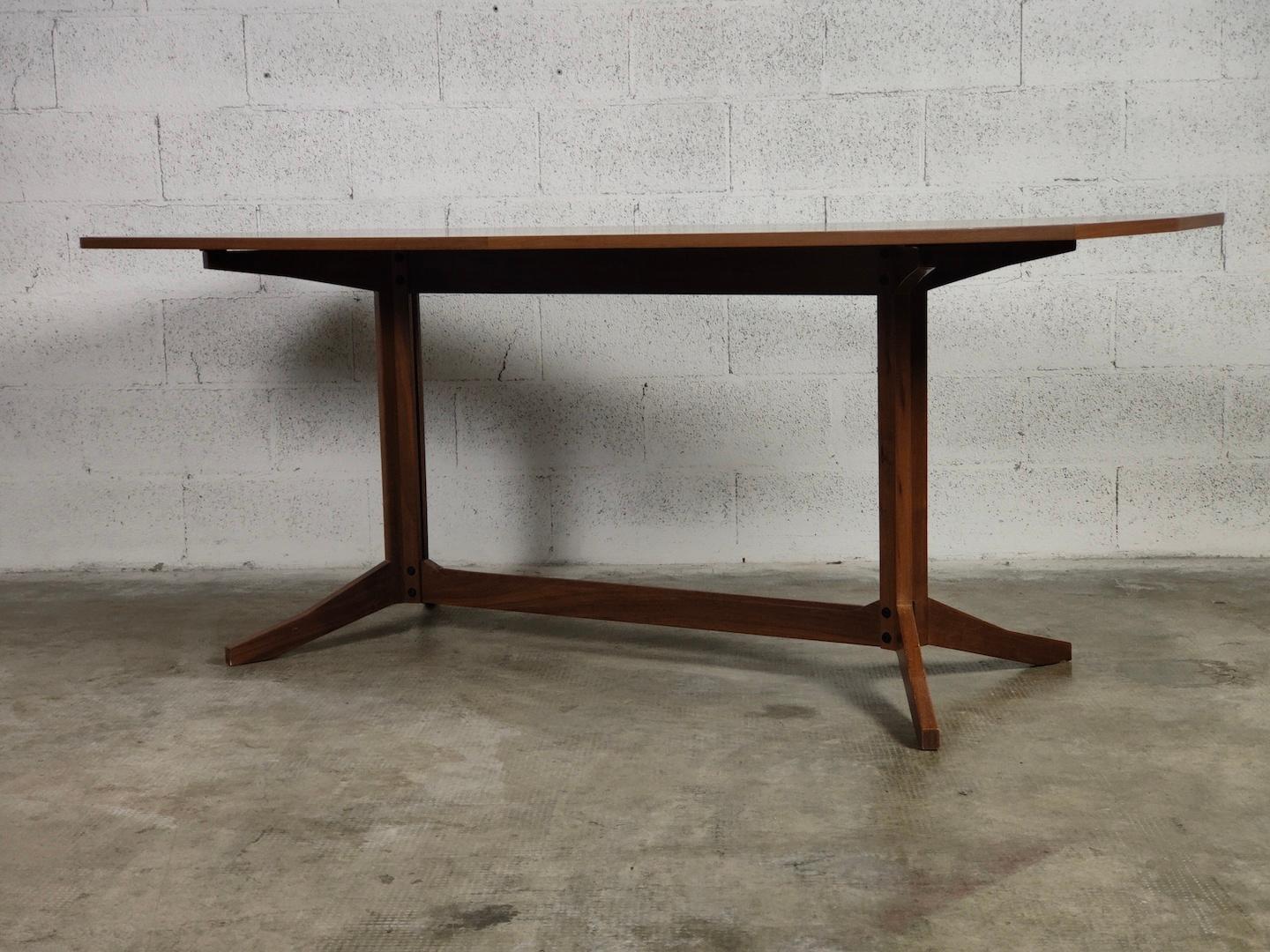 Wooden Dining Table TL22 Model by Franco Albini for Poggi 60s In Good Condition For Sale In Padova, IT