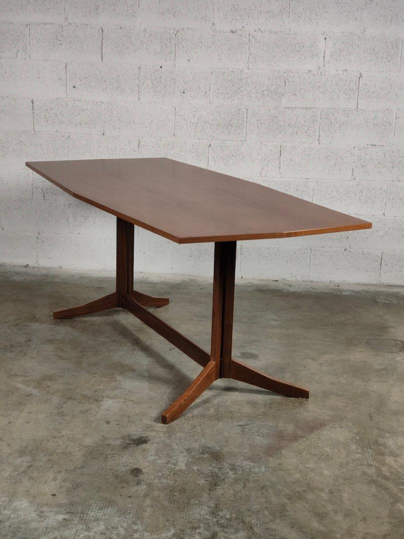 Milieu du XXe siècle Table de salle à manger en bois TL22 modèle de Franco Albini pour Poggi, années 60 en vente
