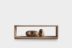 Wooden Display Console Sereno No37, Minimalist Geometry by Joel Escalona