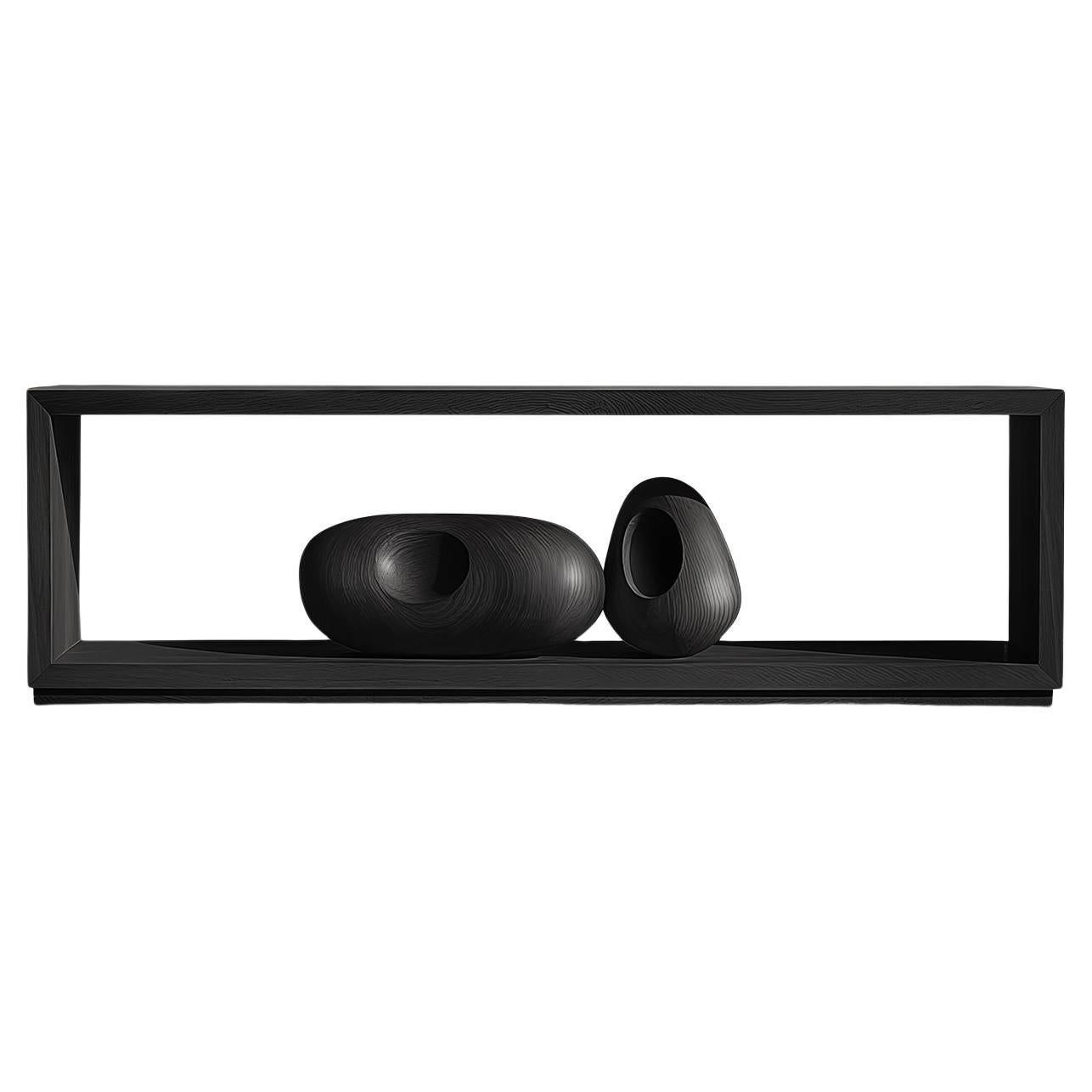 Holzdisplay Konsole Sereno No37, Minimalistische Geometrie von Joel Escalona