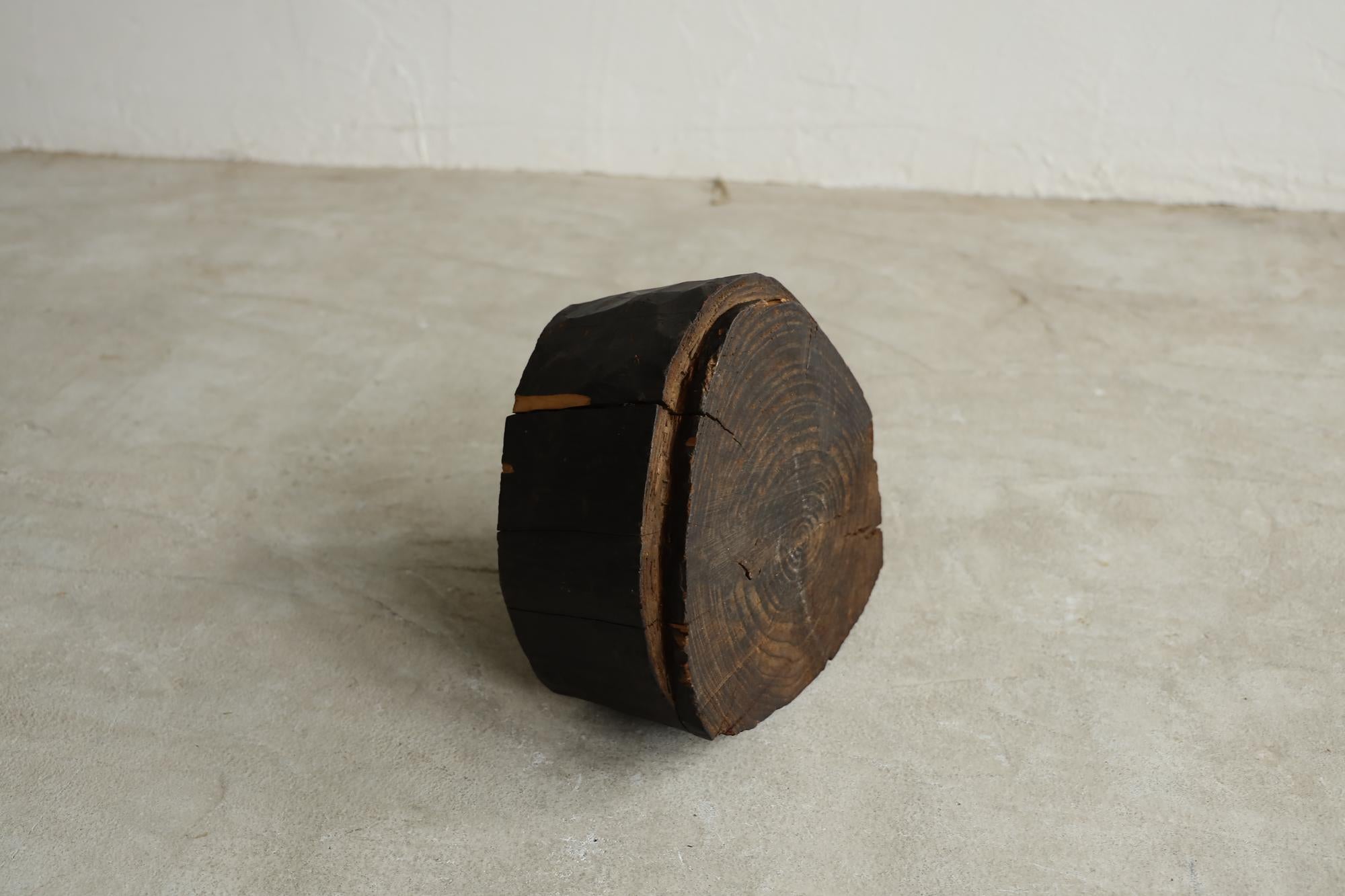 Holzständer, niedriger Tisch, japanische Antiquität, Wabi-Sabi, Mingei im Angebot 1