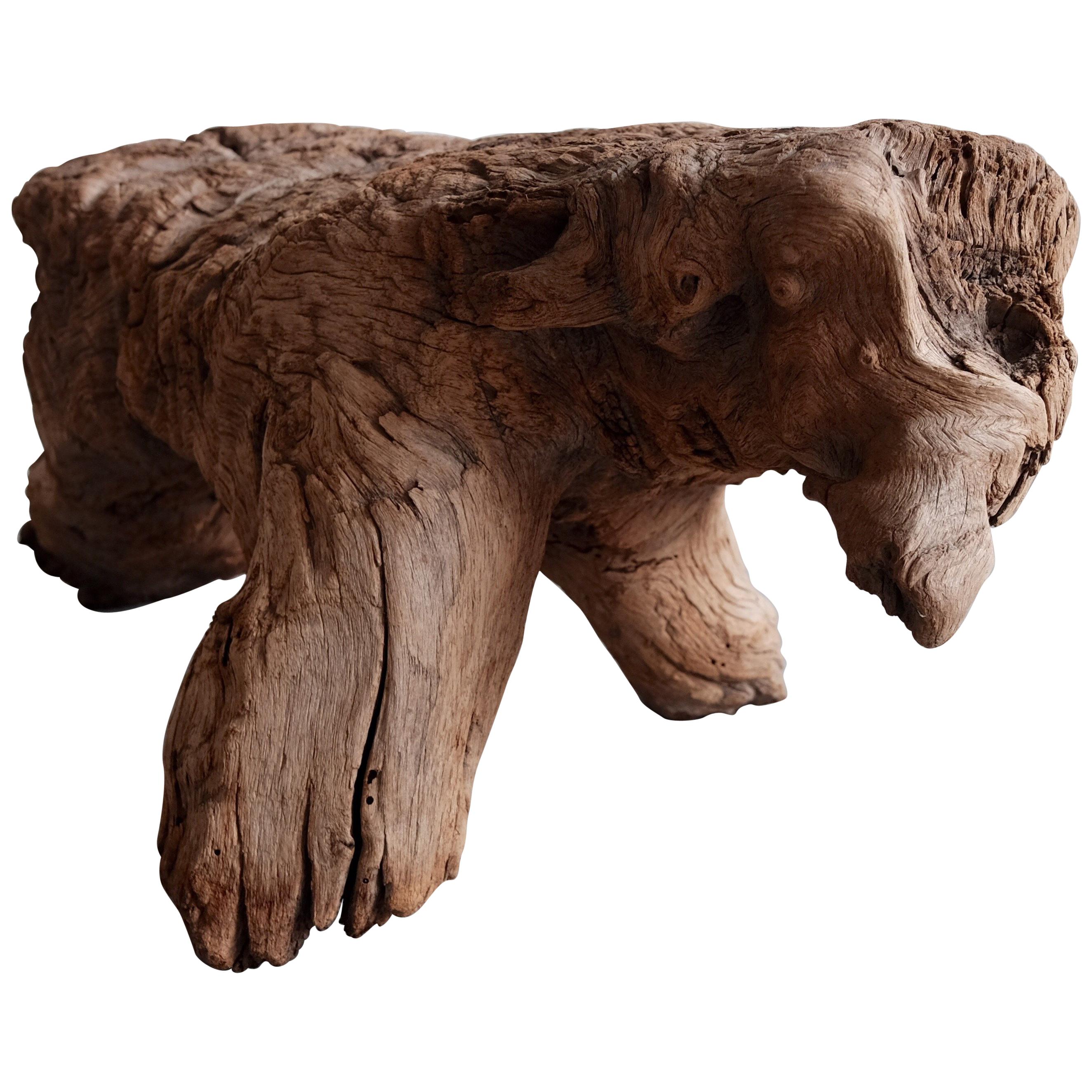 Wooden "Dog" Stool from Mexico