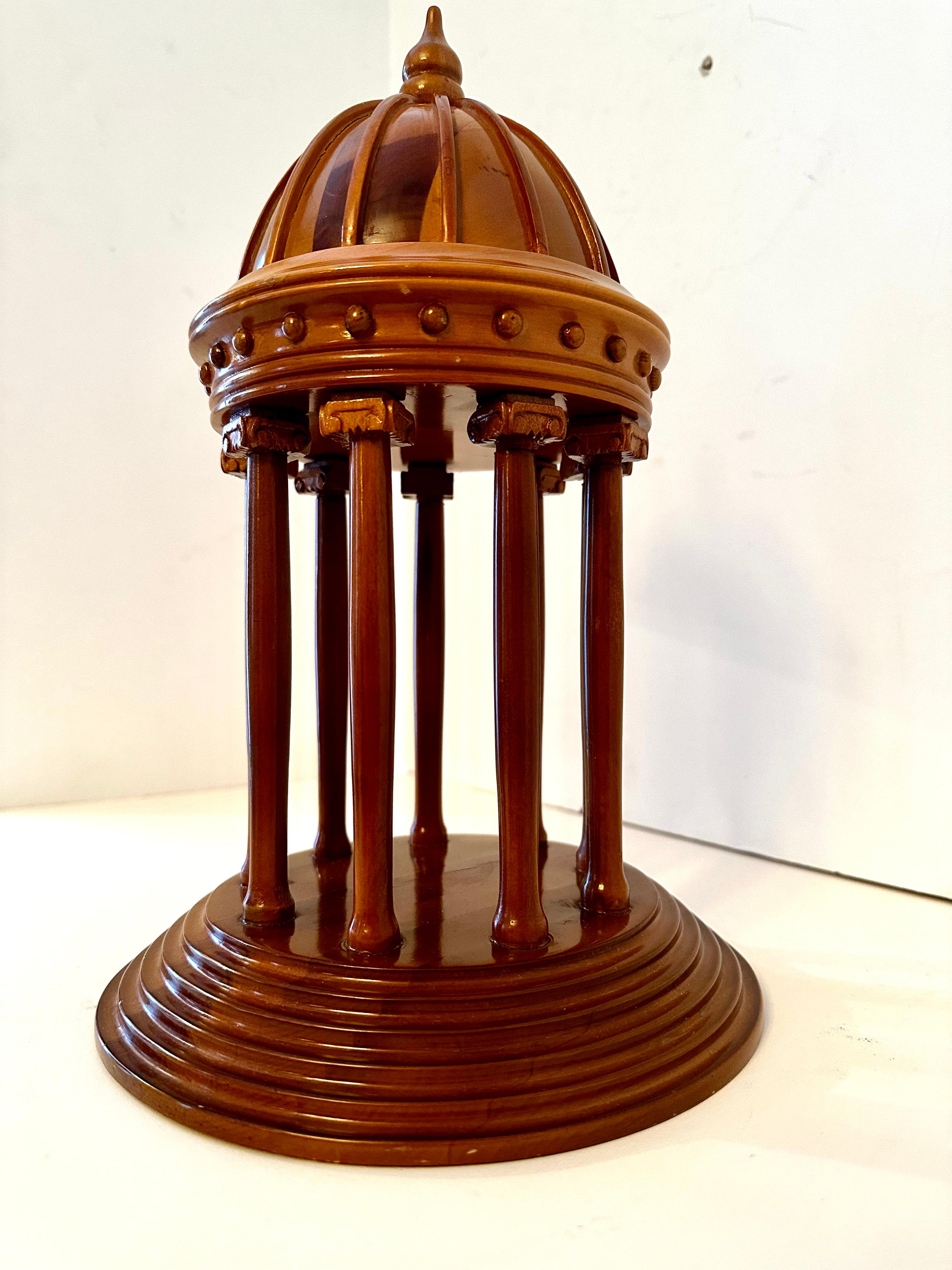 Hand-Crafted Wooden Domed Architectural Model