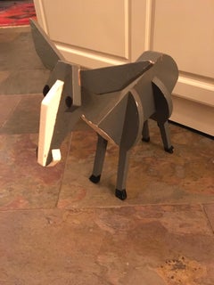Wooden Donkey Sculpture