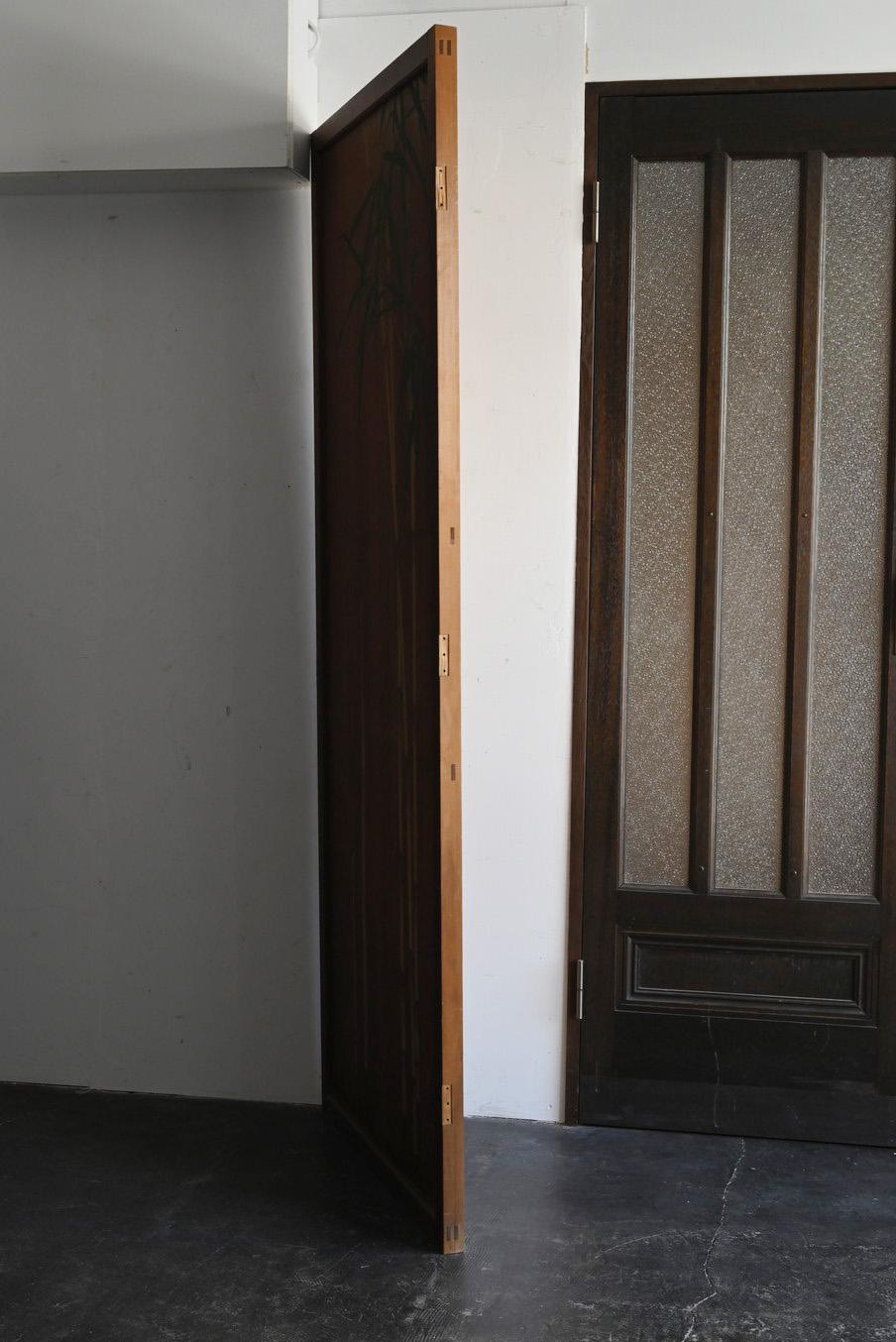 Puerta de madera con pintura antigua de bambú japonés/Pintura para colgar en la pared/Puerta de madera en venta 10