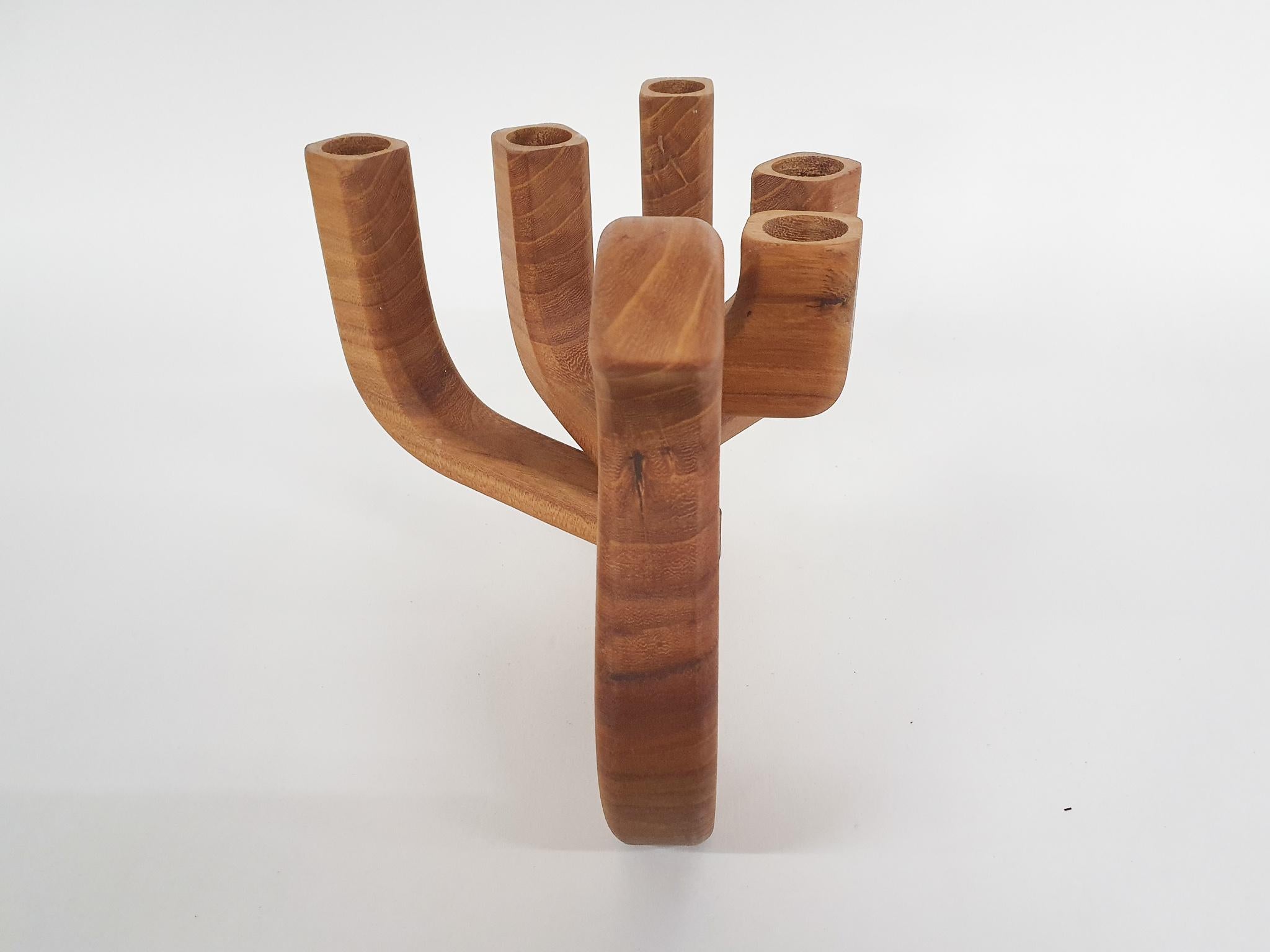 Wooden Dove Candelabra by Taitra, Uppsala, Sweden 4