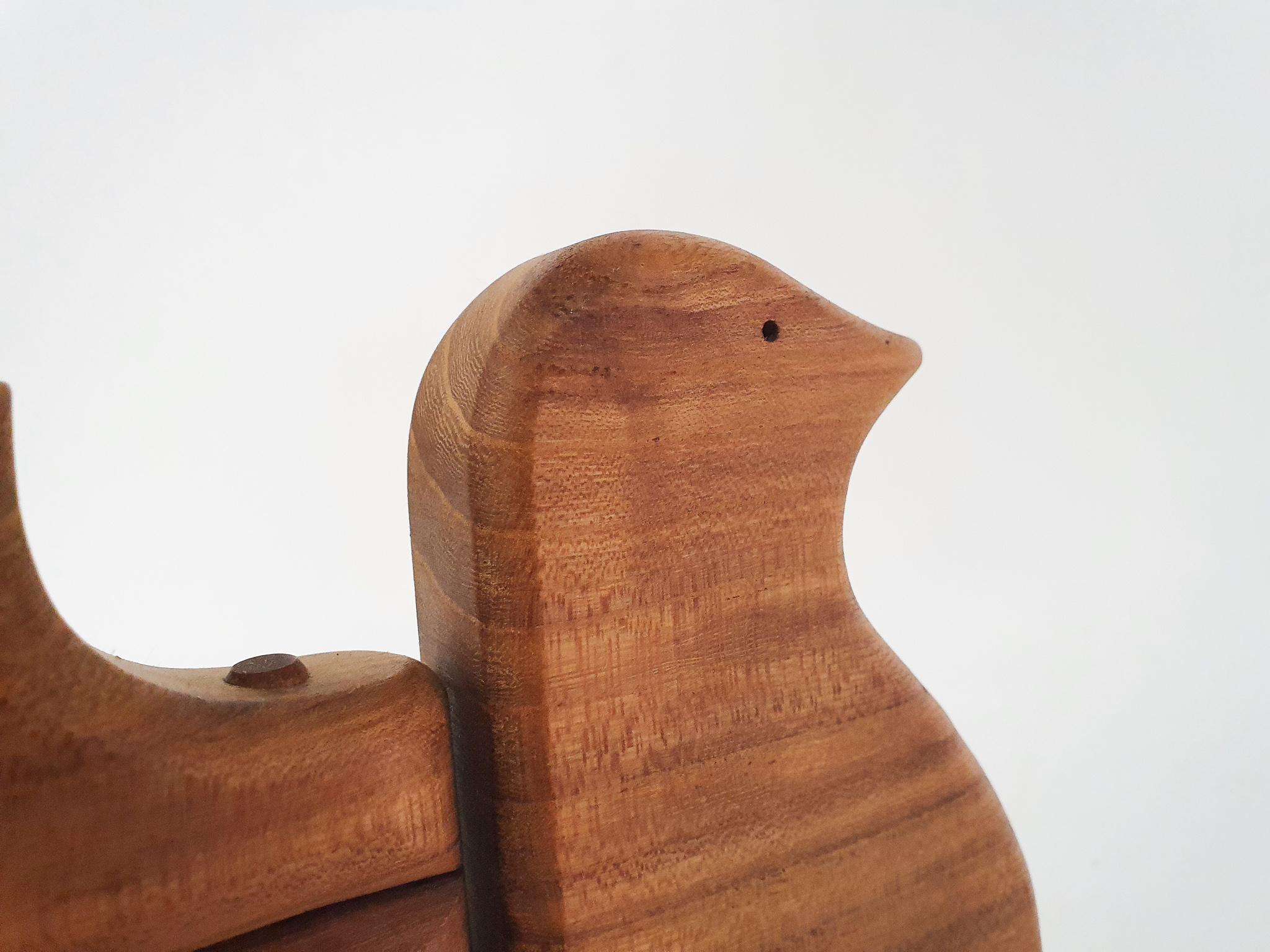 Wooden Dove Candelabra by Taitra, Uppsala, Sweden 7