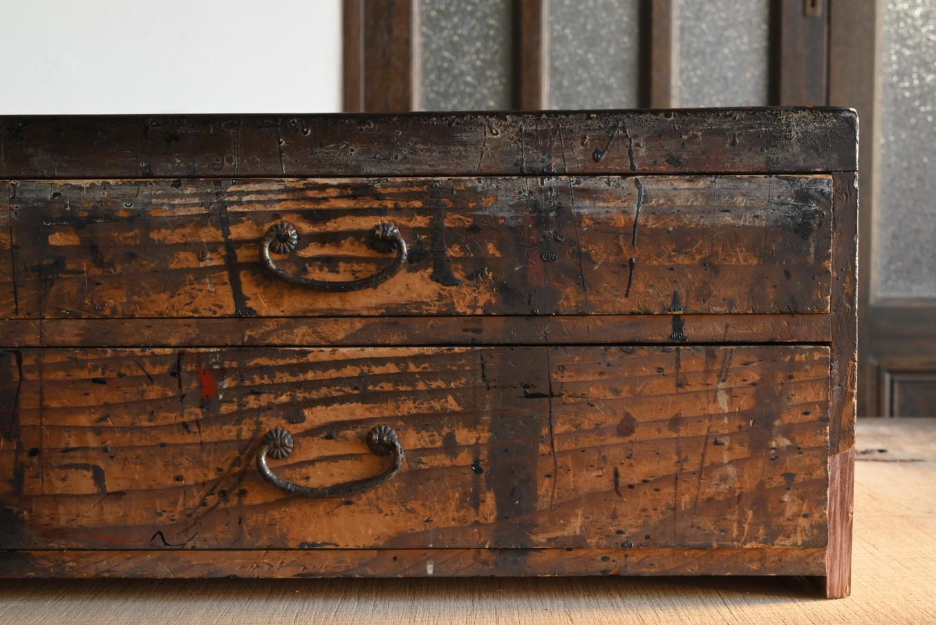 Wooden drawer used by old Japanese lacquerware craftsmen/Made in 1963/Showa era For Sale 2