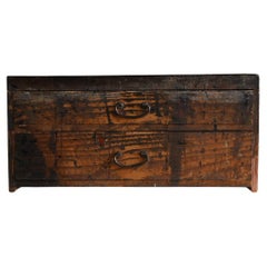 Wooden drawer used by old Japanese lacquerware craftsmen/Made in 1963/Showa era