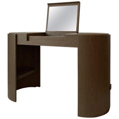Table de coiffeuse en bois Interlock Andr Fu Living Home avec miroir, Nouveau bureau en chêne