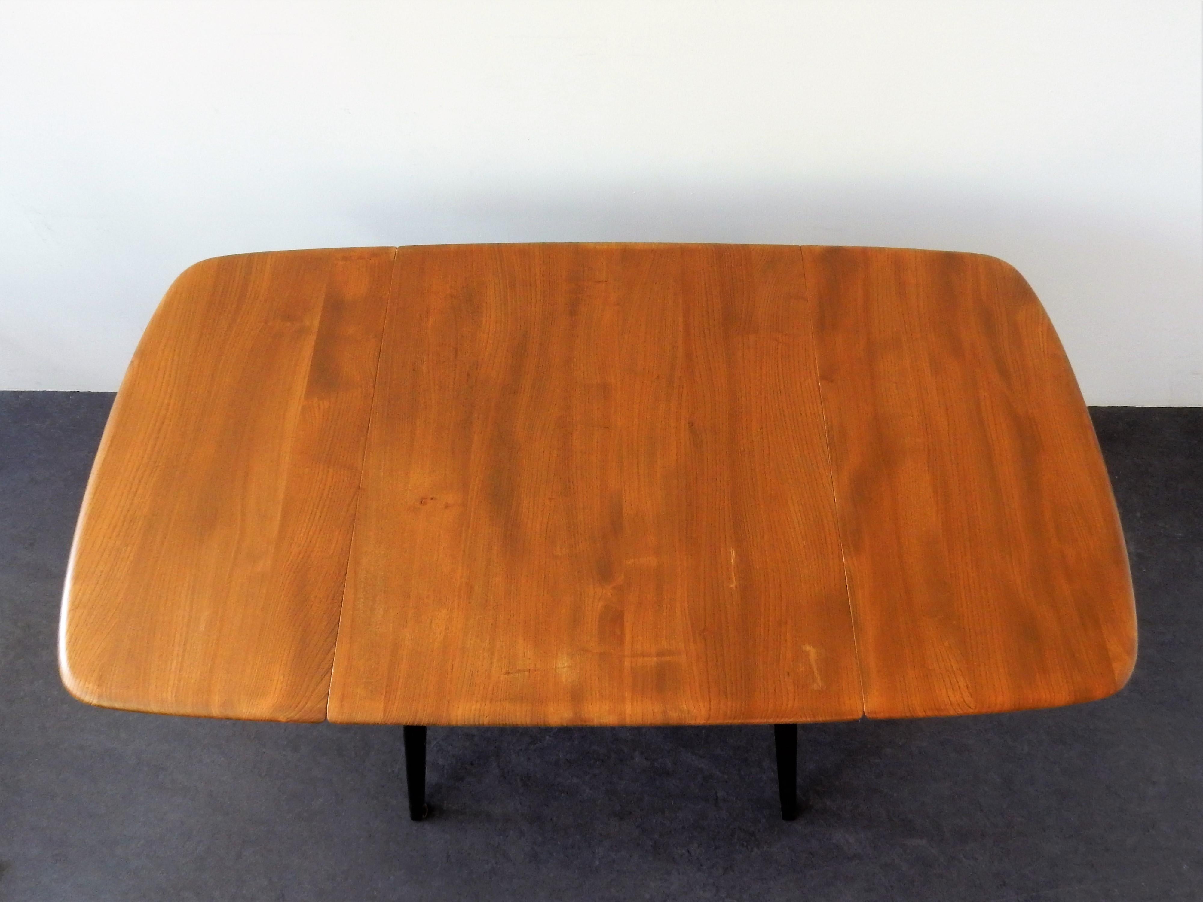 Wooden Drop-Leaf Dining Table by Lucian R. Ercolani for Ercol, England, 1960s 2