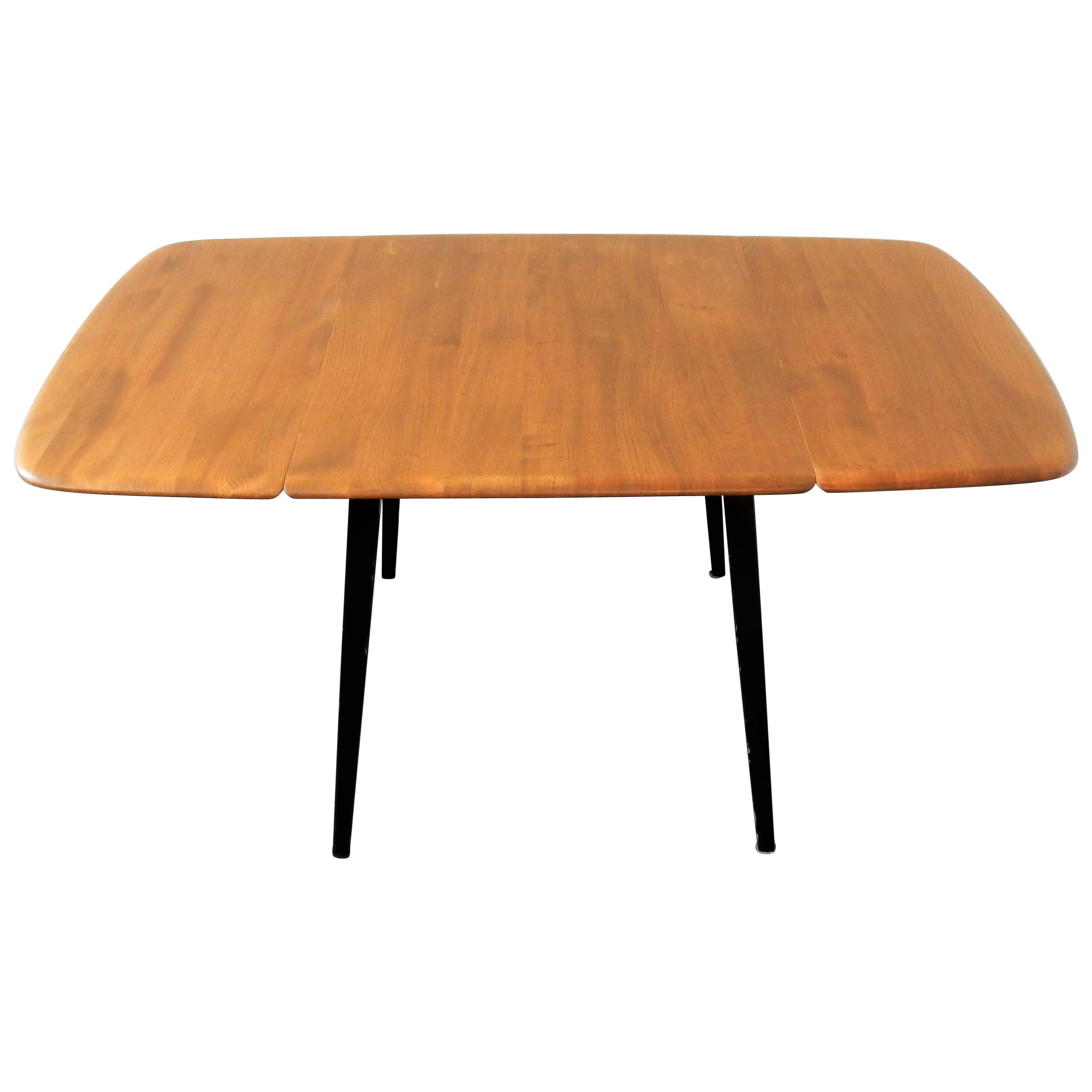 Wooden Drop-Leaf Dining Table by Lucian R. Ercolani for Ercol, England, 1960s